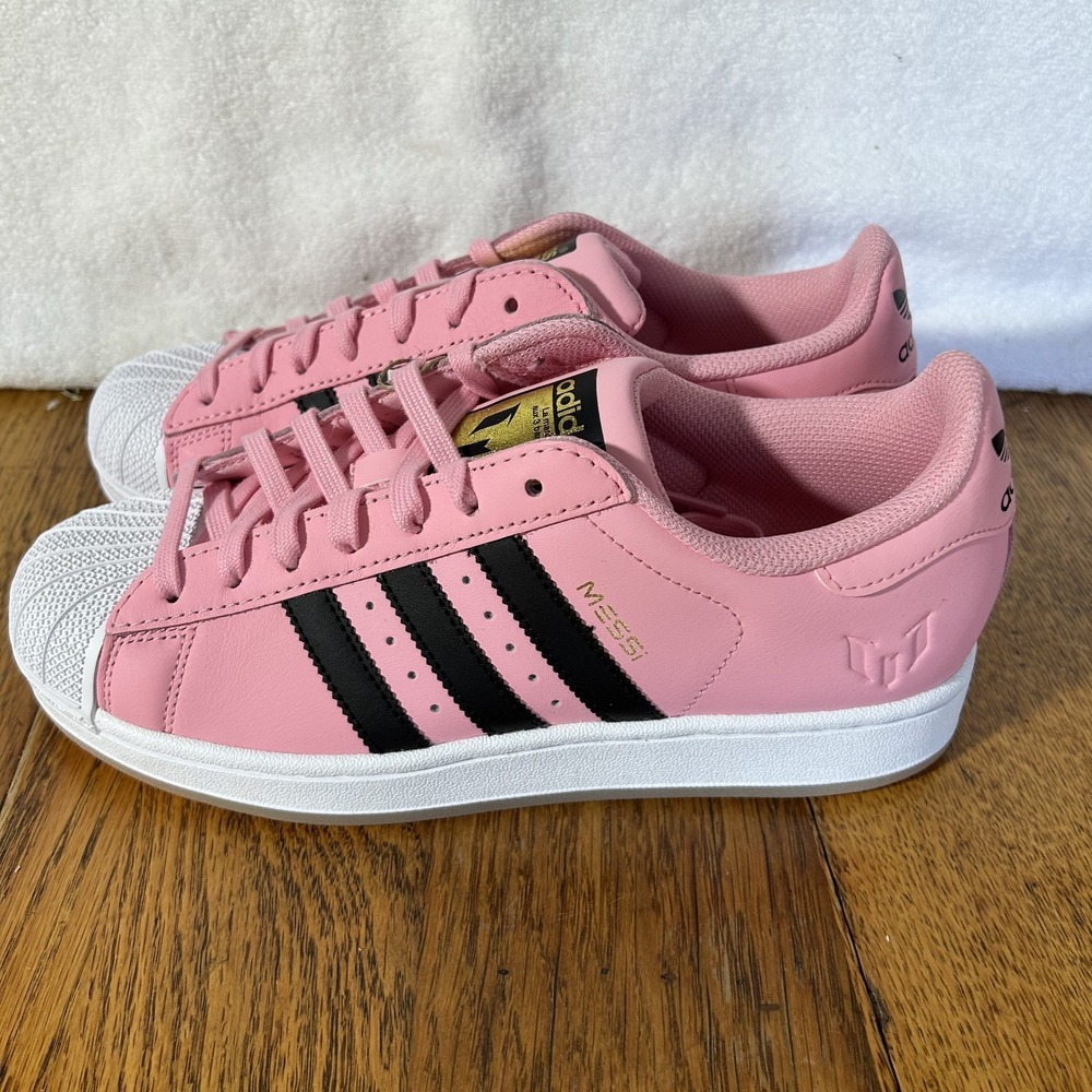 Adidas Womens Size 8.5 Pink Superstar Lionel Messi Inter Miami FC Shoes